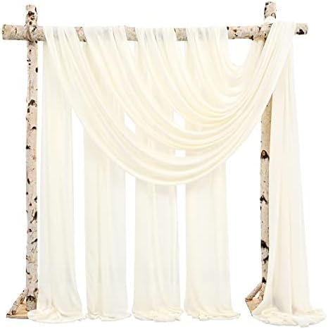 Showgeous Wedding Arch Draping Fabric Ivory Chiffon Fabric Drapes - Image 2