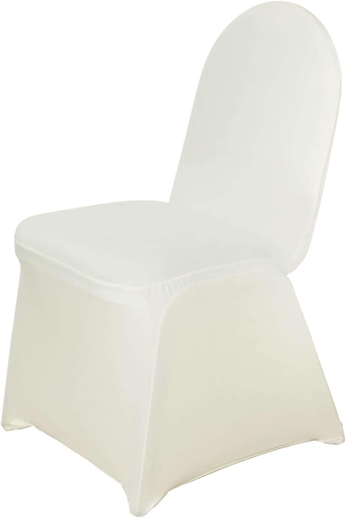 Efavormart 20 PCS Ivory Premium Spandex Stretch Banquet Chair Covers for Dining Chairs Party Wedding Outdoor Events Slip Covers W/Foot Pockets Washable - Image 7