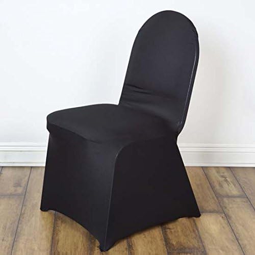 Tableclothsfactory 30 PCS Black Stretchy Spandex Fitted Banquet Chair Cover Dinning Event Slipcover for Wedding Party Banquet Catering by TABLECLOTHSFACTORY