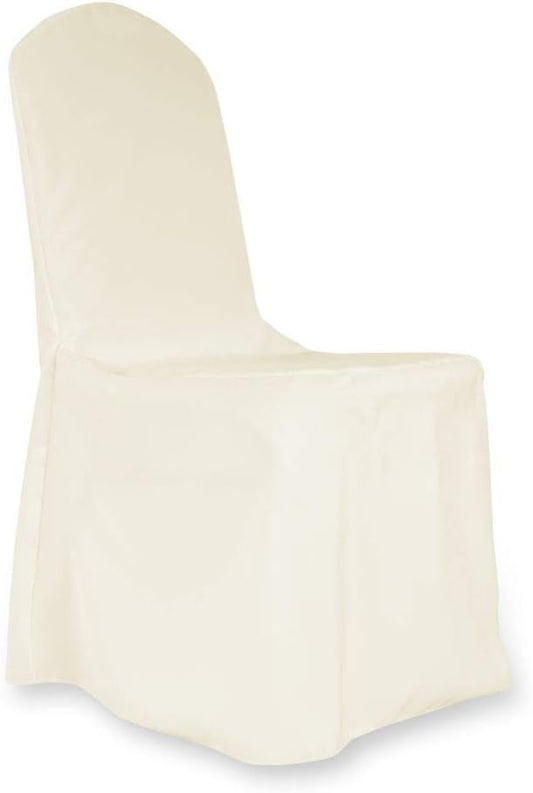 1/10/60pcs Polyester Banquet Chair Covers Linen Dinning Chair slipcover for Wedding Party Event Catering (60, Ivory) by Unknown