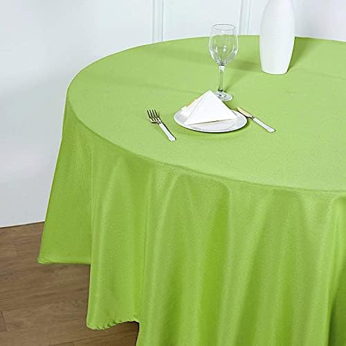 Balsa Circle 6 pcs 90 inch Apple Green Round Washable Polyester Easy-Care Tablecloth for Indoor and Outdoor Bridal Shower Wedding Table Buffet Table Parties Kitchen Dining - Image 4
