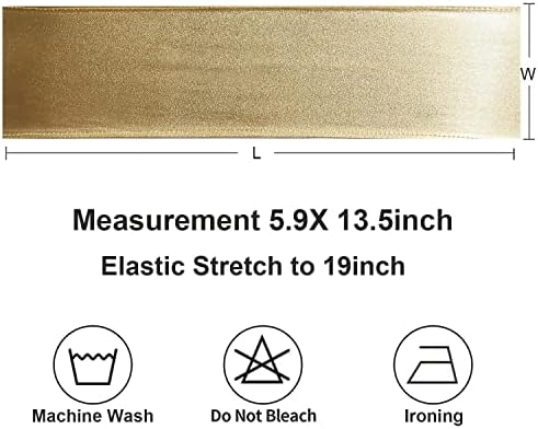 Gold Chair Sashes 50 Pack for Wedding Ceremony, Elastic Chair Bands Bows for Party Banquet Theme Hotel Restaurant Event Decorations (50 Pieces, Metallic Gold) - Image 5