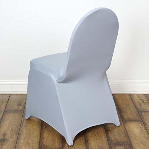 Tableclothsfactory 40 PCS Silver Stretchy Spandex Fitted Banquet Chair Cover Dinning Event Slipcover for Wedding Party Banquet Catering - Image 2