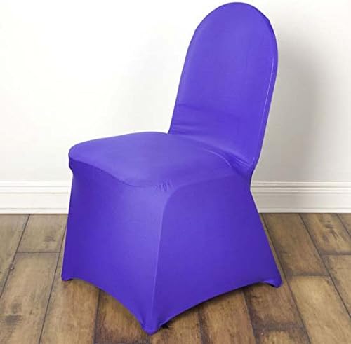 Tableclothsfactory 20 PCS Purple Stretchy Spandex Fitted Banquet Chair Cover Dinning Event Slipcover for Wedding Party Banquet Catering by TABLECLOTHSFACTORY