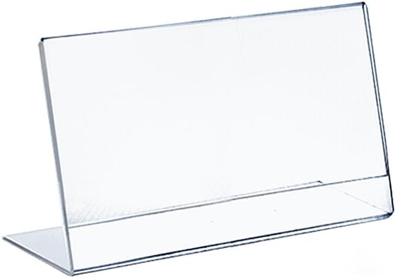 Azar Displays 112719 10" W x 8" H Horizontal L-Shaped Sign Holder-10pk - Image 2