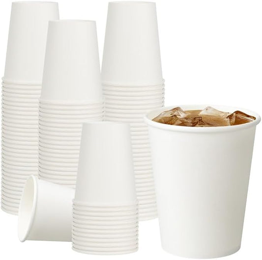 RACETOP 8 oz 300 Pack Disposable Paper Coffee Cups, Disposable Paper Cups, Hot Coffee Cups for Office, Party, Home by RACETOP