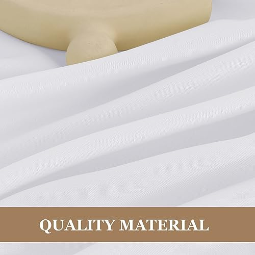 Fitable 6 Pack White Round Tablecloths 90 Inch for 36"-72" Tables - Image 7