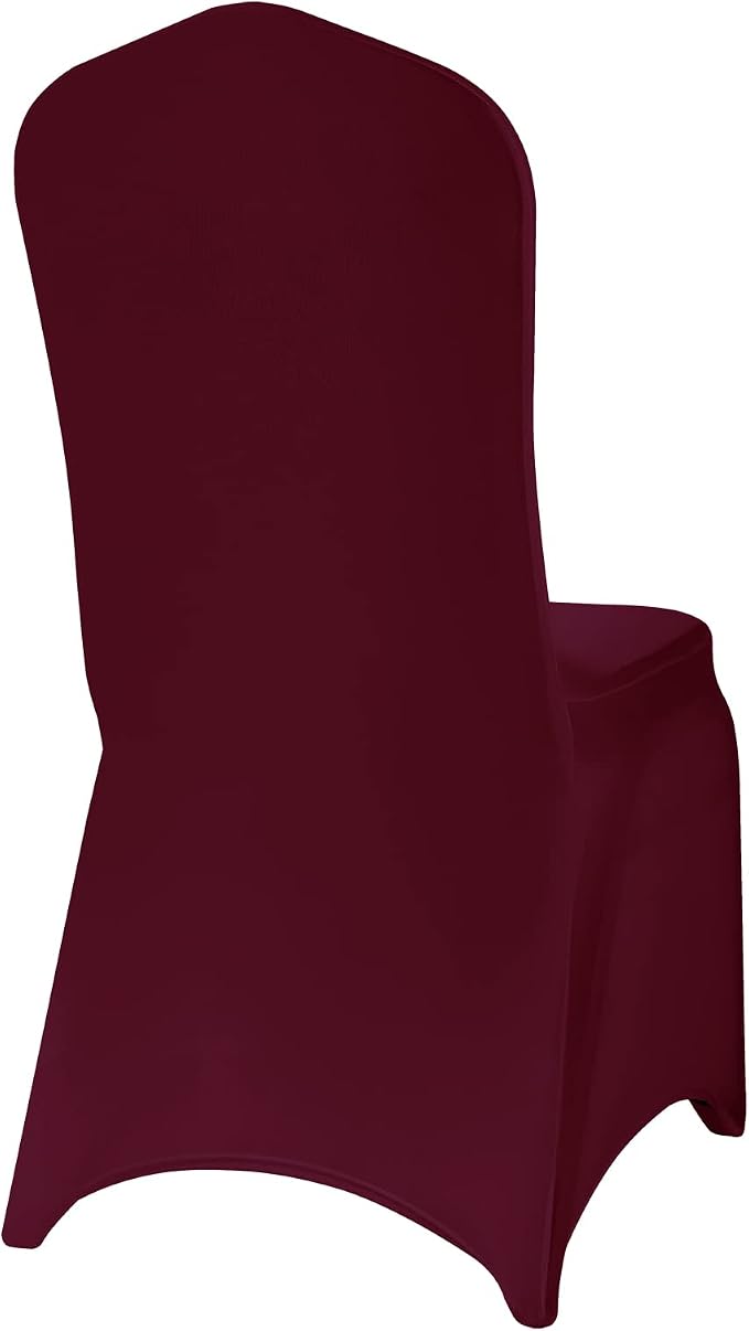 Spandex Chair Covers, 25PCS, Washable Protector for Living Room, Party, Banquet, Wedding, Hotel (Burgundy) - Image 5
