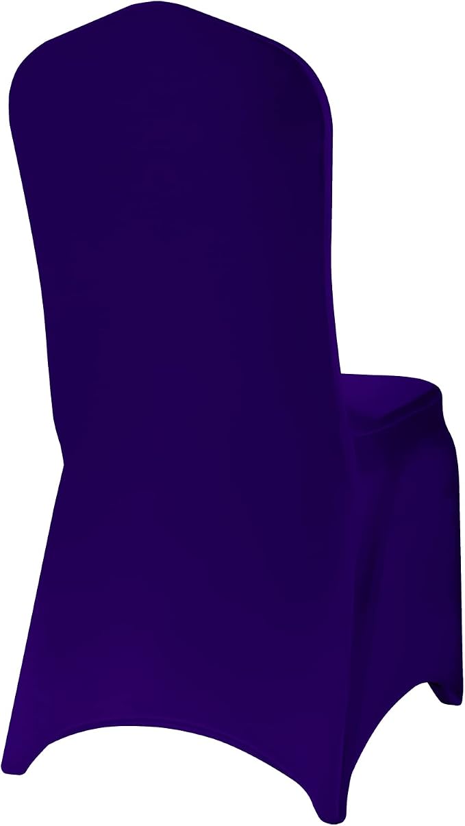 Spandex Chair Covers, 12PCS, Removable Washable Protector Stretch Covers for Living Room, Party, Banquet, Wedding, Hotel (Purple) - Image 5