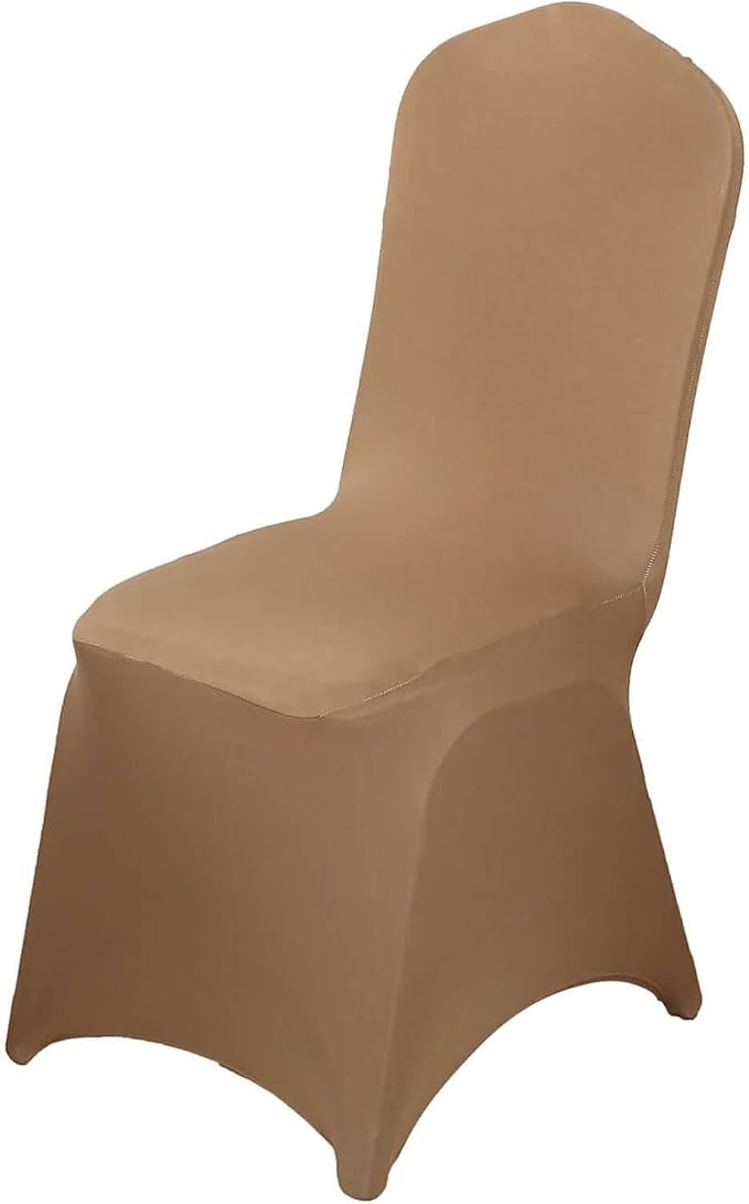 Tableclothsfactory Taupe Stretchy Spandex Fitted Banquet Chair Cover Dinning Event Slipcover for Wedding Party Banquet Catering - Image 3