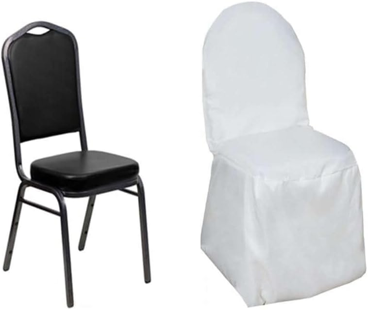 Efavormart 30 PCS Round Top White Polyester Banquet Chair Covers Linen Dinning Chair slipcover for Wedding Party Event Catering - Image 7