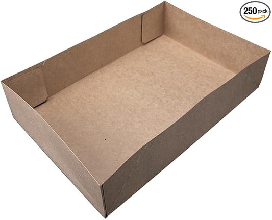 SCT 1251 Bakery Box Bottom, Automatic Kraft Donut Tray, Disposable Pastry Box, Box For Dozen Donuts, Party Favor Treat Box, Concessions or Stadium Tray, 13-1/2 X 9 X 3 (Case of 250) by SouthernChampionTray