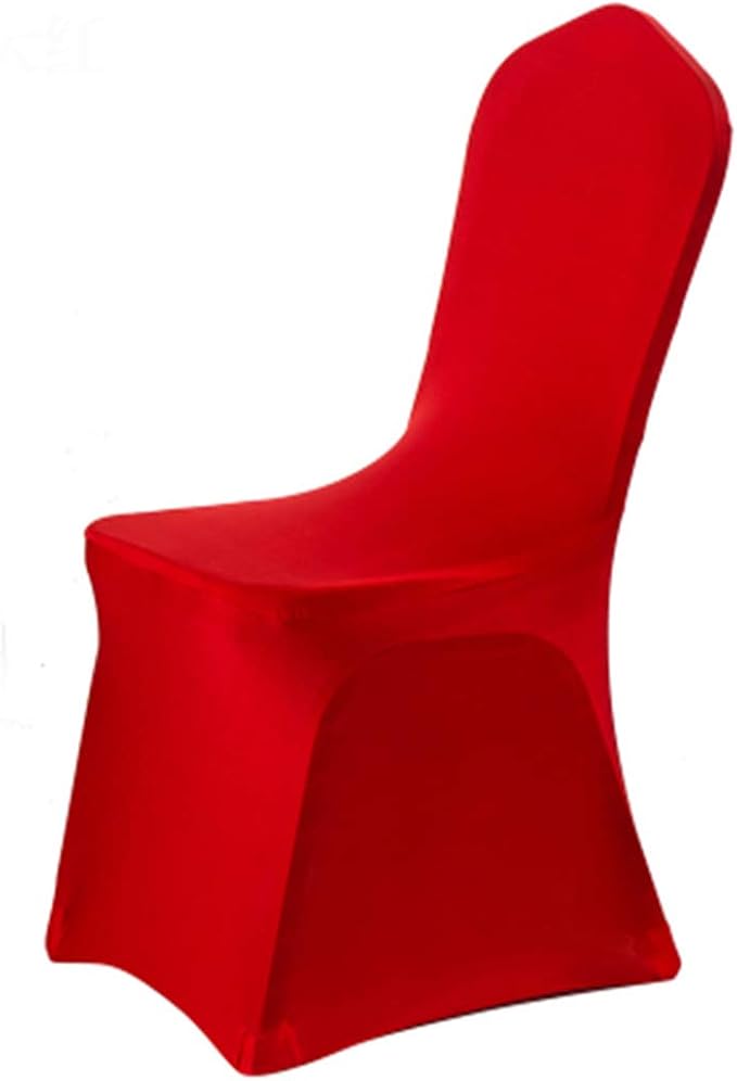 Helan Stretch Spandex Chair Covers Stretchable Chair Slipcovers Wedding Party Banquet Chair Cover 12 Colors 4 PCS Red by HelanApparel