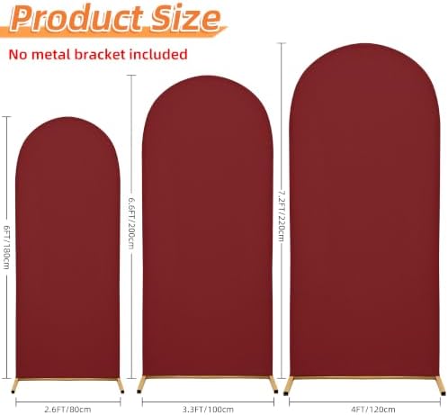 Red 6.6 ft Arch Backdrop Cover Arch Covers Arch Backdrop Cover - Image 2
