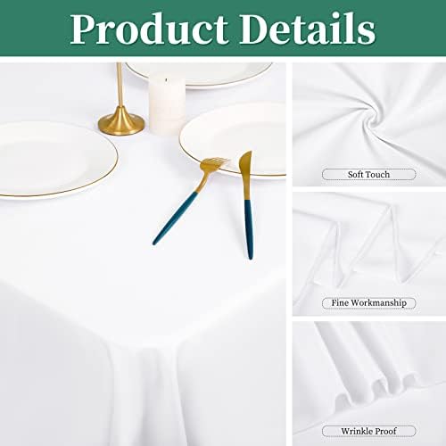 12 Pack White Tablecloths for Rectangle Table 60x102 Inch - Image 5