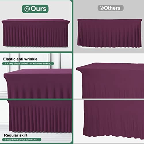 BDDC One-Piece Spandex Table Cloth Skirt for 6FT Rectangle Tables - Image 4