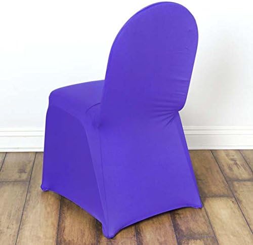 Tableclothsfactory 20 PCS Purple Stretchy Spandex Fitted Banquet Chair Cover Dinning Event Slipcover for Wedding Party Banquet Catering - Image 2
