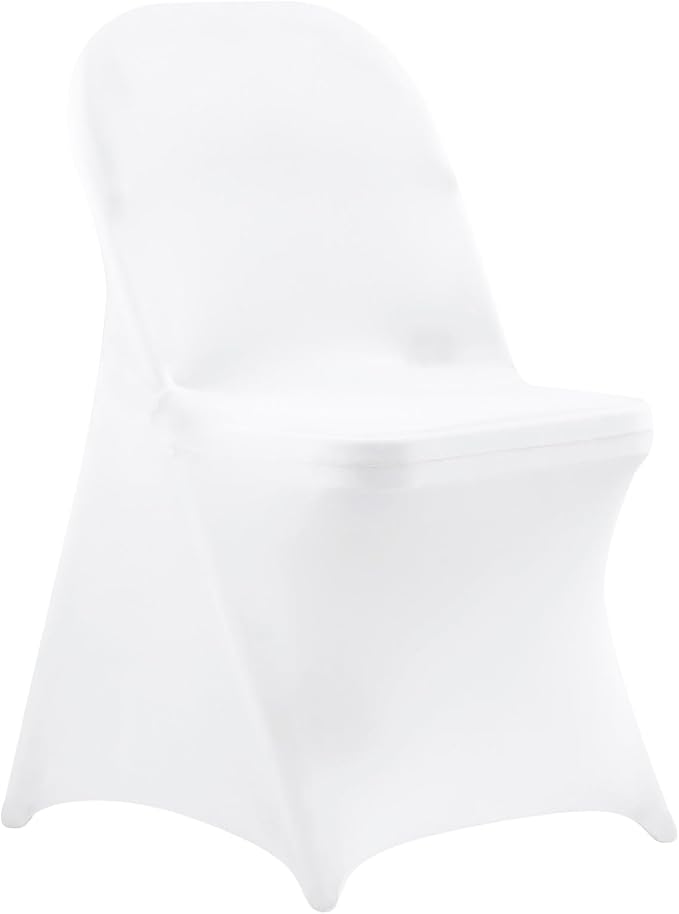 VEVOR Chair Covers, Polyester Spandex Chair Cover, Stretch Slipcovers for Wedding Party Dining Banquet Flat-Front Chair Covers (White-c, 150PCS) - Image 9
