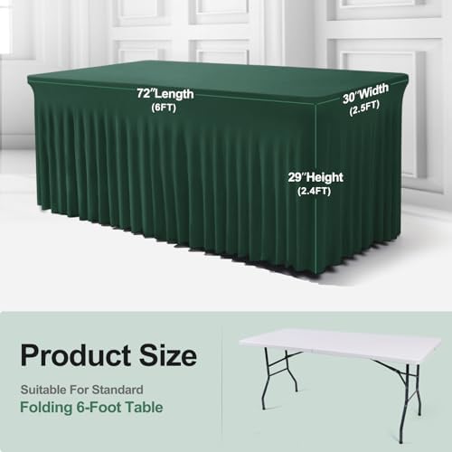 BDDC One-Piece Spandex Table Cloth Skirt for 6FT Rectangle Tables - Image 3