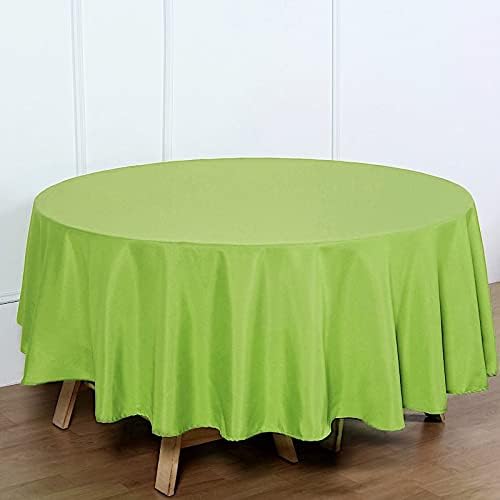 Balsa Circle 6 pcs 90 inch Apple Green Round Washable Polyester Easy-Care Tablecloth for Indoor and Outdoor Bridal Shower Wedding Table Buffet Table Parties Kitchen Dining - Image 3
