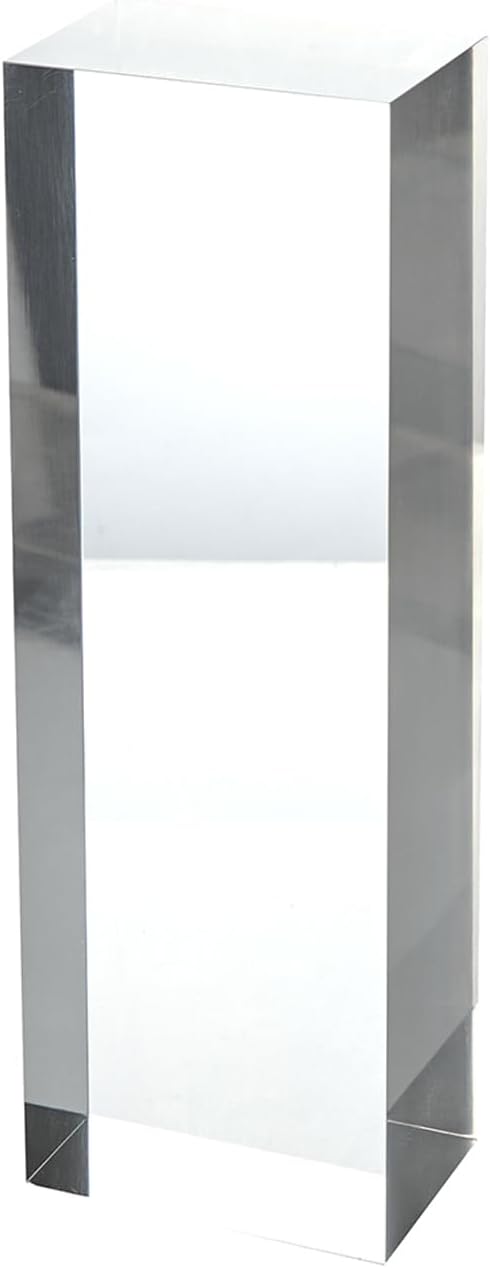 CiaoHER 2in Thickness Solid Acrylic Cube Display Block 2" x 3" x 9" | Clear Polished, Pedestal Stand Riser, Solid Base, 1 Pack by CiaoHER