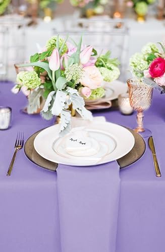 12 Pack Lavender Tablecloths for Rectangle Tables, 60 x 102 Inch - Image 7