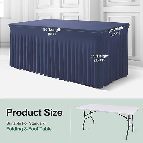 BDDC One-Piece Spandex Table Cloth Skirt for 8FT Rectangle Tables - Image 3