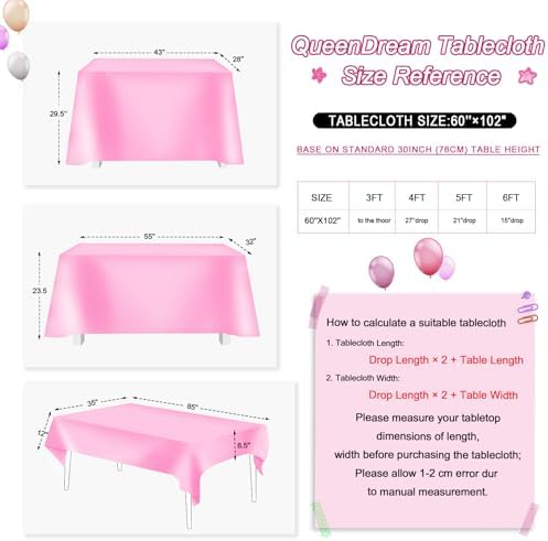 Hot Pink Tablecloth 60x102inch Sequin Tablecloth Fuchsia Sparkly Tablecloth - Image 5