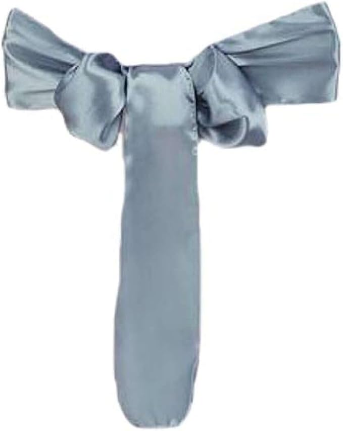 100 Dusty Blue Satin Chair Sashes Bows Ties for Wedding Decorations Party Supplies Events Chair Covers Decor Banquet Reception by BalsaCircle