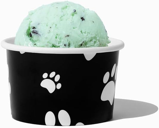 UNIQ 4 oz 1000 Pack Paw Print Ice Cream Cups | Disposable Leak Resistant Paper Dessert Cups for Ice Cream, Frozen Yogurt & Gelato | Small Food Serving Cups for Parties, Catering & Business by UNIQSupply