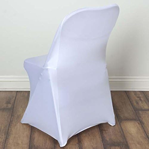 Tableclothsfactory 30 PCS Stretchy Spandex Fitted Folding Chair Cover Dinning Event Slipcover for Wedding Party Banquet Catering - White - Image 2