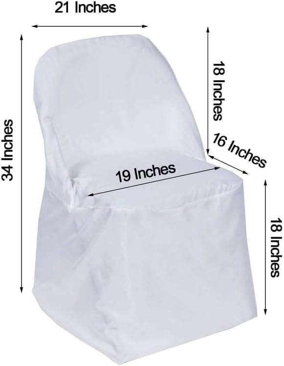 Efavormart 10 Pack Nude Linen Polyester Folding Chair Covers for Dining Chairs Party Wedding Banquet Outdoor Event Catering Slipcovers - Image 6