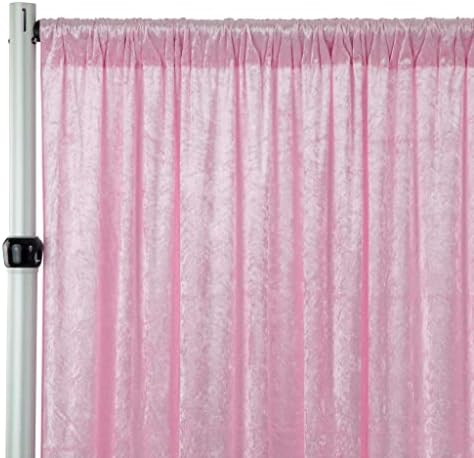 CVL Velvet Photography Drape/Backdrop Curtain Panel w/4" Rod Pockets 10Ft X 52"(1 Panel Only) Pink for Wedding, Tradeshow, Showroom, Birthday Party, Theater Stage Decoration by CVL