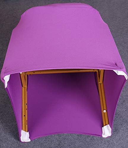 Helan Stretch Spandex Chair Covers Stretchable Chair Slipcovers Wedding Party Banquet Chair Cover 12 Colors 4 PCS Deep Purple - Image 4