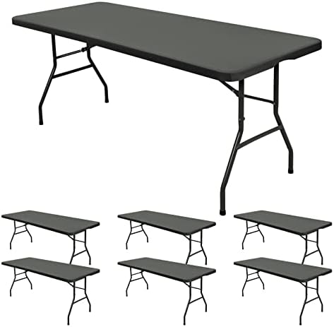 6 Pack Stretch Table Top Cap Cover, Gray, 30" x 96" by REWOMC