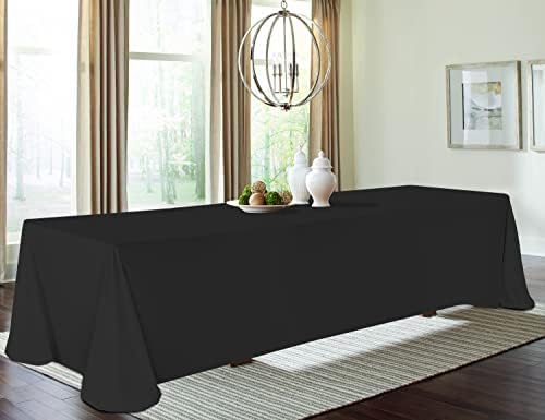 10 Pack Black Tablecloths for 6ft Tables-90 x 132 Inch | Polyester Table Cover, Stain and Wrinkle Resistant Washable Fabric Table Cloth, Perfect for Wedding Banquet Parties - Image 4
