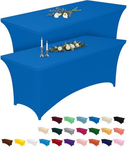 Pureegg Spandex Tablecloth 6ft 2 Pack Blue by Pureegg