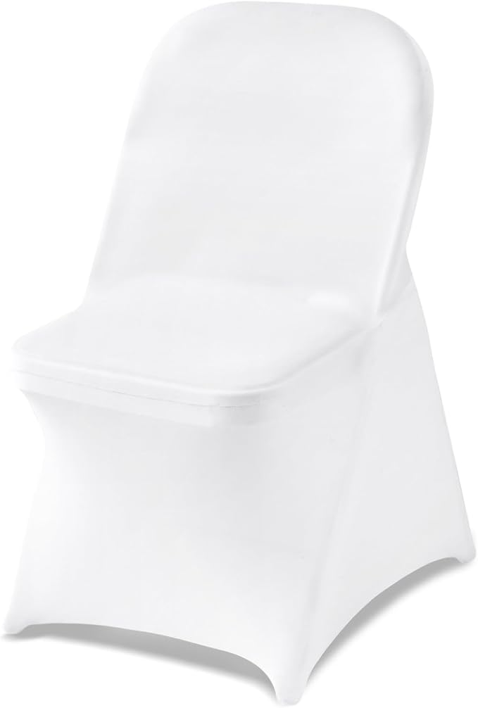 VEVOR Chair Covers, Polyester Spandex Chair Cover, Stretch Slipcovers for Wedding Party Dining Banquet Flat-Front Chair Covers (White-c, 150PCS) by VEVOR
