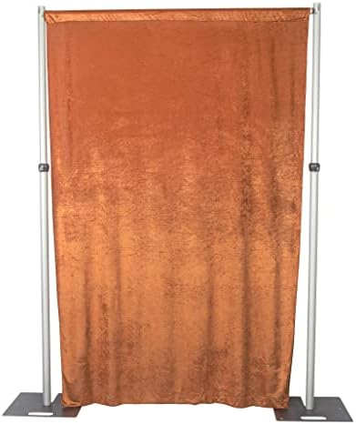 CVL Velvet Photography Drape/Backdrop Curtain Panel w/4" Rod Pockets 10Ft X 52"(1 Panel Only) Terracotta for Wedding, Tradeshow, Showroom, Birthday Party, Theater Stage Decoration - Image 3