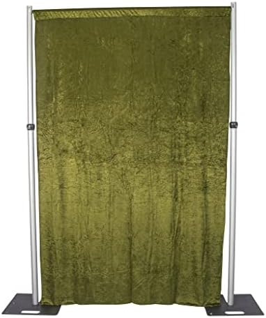 CVL Velvet Photography Drape/Backdrop Curtain Panel w/4" Rod Pockets 10Ft X 52"(1 Panel Only) Olive Green for Wedding, Tradeshow, Showroom, Birthday Party, Theater Stage Decoration - Image 3