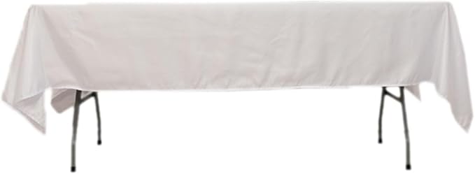 Efavormart White Seamless Lamour Satin Rectangle Tablecloth - 60"x102"
