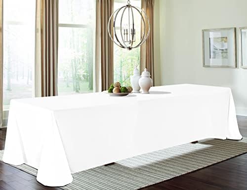 10 Pack White Tablecloths for 6ft Tables-90 x 132 Inch | Polyester Table Cover, Stain and Wrinkle Resistant Washable Fabric Table Cloth, Perfect for Wedding Banquet Parties - Image 4