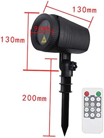 SecurityIng Outdoor Laser Light, Christmas Projector Light, Waterproof LED Landscape Spotlight with RF Remote Control, Red and Green Stars for Xmas Gift, Holiday, Party, Wedding, Garden, Home