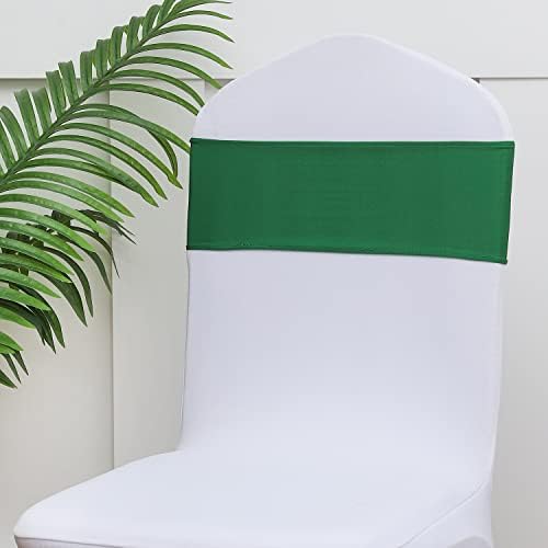 Emerald Green Chair Sashes 50 Pack, Green Chair Bands with Buckles, Hunter Green Chairs Bows for Christmas Party Banquet Theme Event Decorations - Image 5