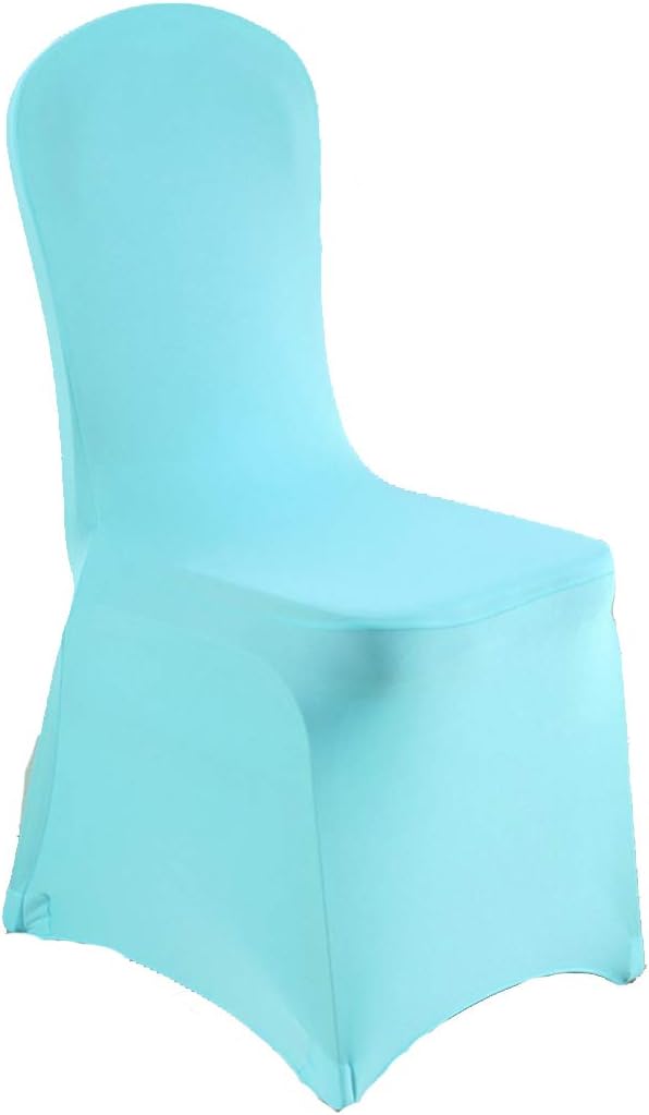 Helan Stretch Spandex Chair Covers Stretchable Chair Slipcovers Wedding Party Banquet Chair Cover 12 Colors 10 PCS Light Blue by HelanApparel