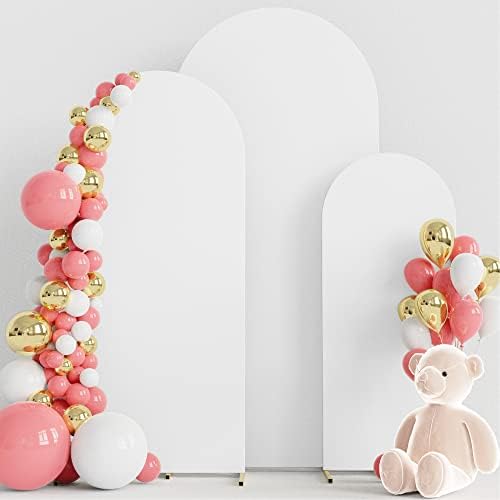 Wokceer Arch Backdrop Cover Arch Covers Strethy Backdrop Set of 3 White by Wokceer