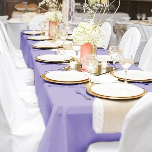 12 Pack Lavender Tablecloths for Rectangle Tables, 60 x 102 Inch - Image 6