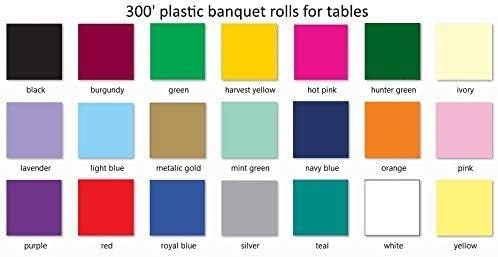 QSD Black with Gold Dots Premium Banquet Tablecloth Roll 54" x 300' Feet Long (26 Colors) Quality Supplies Direct (Extra Large Roll) - Image 3