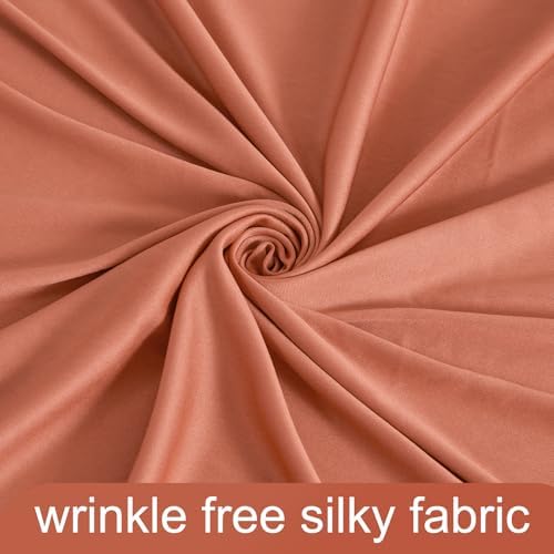4 Panels Rust Backdrop Curtain for Parties Wedding Wrinkle Free Red Photo Curtains Backdrop Drapes Fabric Decoration for Birthday Party Baby Shower Christmas 20ft(W) x 10ft(H) - Image 5