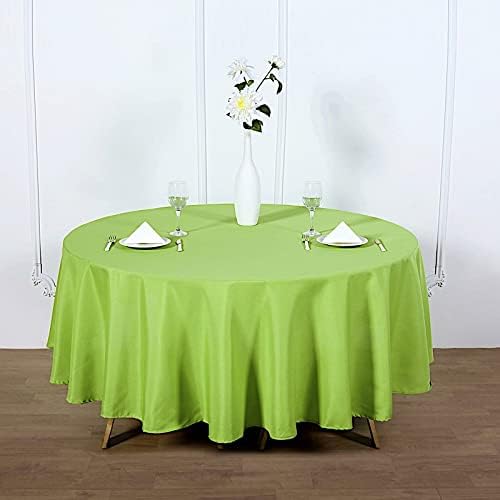 Balsa Circle 6 pcs 90 inch Apple Green Round Washable Polyester Easy-Care Tablecloth for Indoor and Outdoor Bridal Shower Wedding Table Buffet Table Parties Kitchen Dining - Image 6